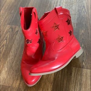 Red cowgirl boots